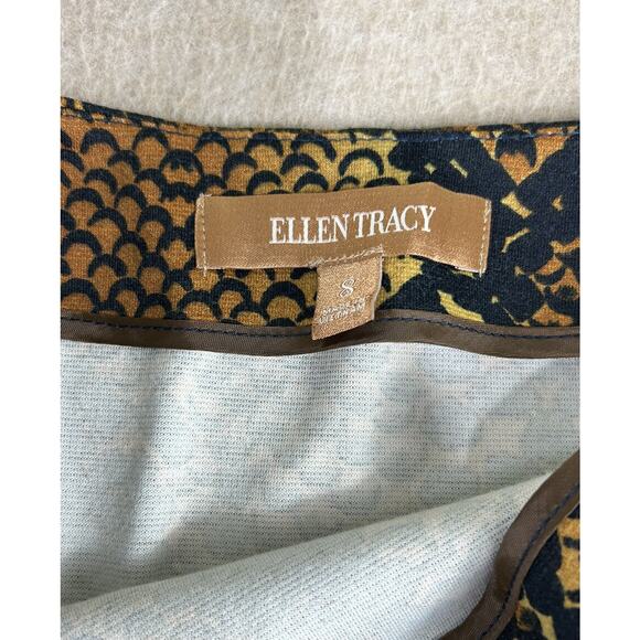 Ellen Tracy Snake Skin Print Pencil Skirt Sz 8 Stretch Knee Length - Picture 3 of 7